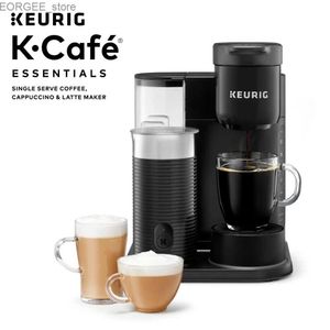 Кофе-производители 2023 New Keurig K-Caf Essentials Single Service K-Cup Pod Coffee Machine Black Y240403