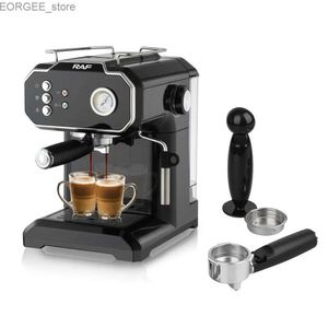 Kaffebryggare 1.8L 850W italiensk espressomaskin hushåll liten halvautomatisk högtryck ångmjölk skum kontor elektrisk kaffemaskin y240403