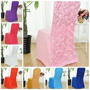 Chair Covers Design Cover Wedding Decoration Spandex Rose Embroider Lycra Universal El Banquet Birthday Party Nice Luxury Pattern