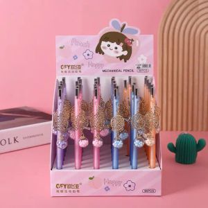 Pencils 36 pcs/lot Kawaii Girl Cutout Pendant Mechanical Pencil Cute 0.5/0.7MM Drawing Writing Automatic Pen School Office Supplies