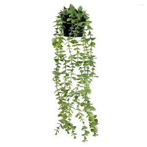 Decorative Flowers Green Silk Artificial Hanging Ivy Leaf Garland Plants Vine Grape Leaves Fake Foliage Creeper Wreath