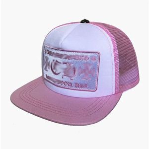 キャップメンズラグジュアリーブランドChr Womens Hats Designerフラットブリムハットスポーツ屋外のキャスケットレターSanskrit Cross Heart Heart Head Gear Boy Girl Sunshade Mesh Baseball Caps Le3c