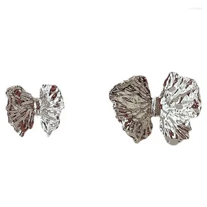 Orecchini per borchie m2ea metallo asimmetrico elegante stalloni a forma di farfalla a forma di accessori eleganti per decorazioni per donne