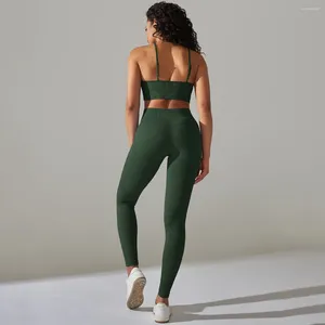 Conjunto ativo de roupas esportivas femininas de duas peças de duas peças