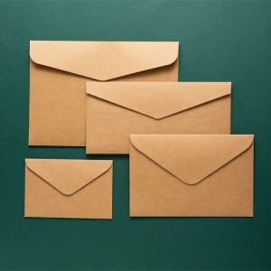 封筒50pcs/lot envelope highgrade 250g Kraft Paper Big Envelopes Western White Envelopes for Wedding Invitationsビジネスステーショナリー