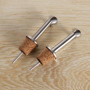 1/3pcs in legno/metallo tampone di vino rosso vino versato olio d'oliva olio versatore dispenser bottiglia cucine utensili da cucina accessori