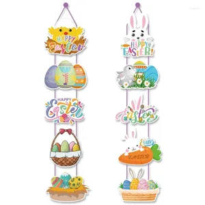 Party Decoration 2024 Easter Day Door Theme Outdoor Welcome Birthday Hanging Sign For Home Supplies