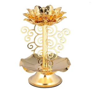 Ljusstakar Gold Candelabra Diwali Tealight Holder Flower Creative Candlestick Victorian Decor Decoration For Home