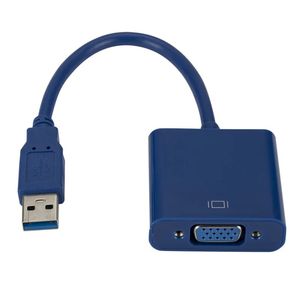 USB3.0 ADAPTOR VGA CABO USB para VGA CARCA DE GRAPHICS EXTERNATIVO SUPPORTA DE XP/WIN7/8 HD Conversão para conversor USB para VGA