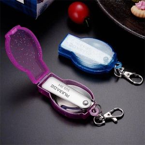 Dinnerware Sets Dessert High Quality Picnic Tableware Outdoor Folding Key Chain Spoon Fork Stainless Steel