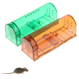 1PC Smart Self-locking Mousetrap Safe Firm Transparent Household Mouse Catcher Control Cage Mice Rodent Catcher Rat Trap