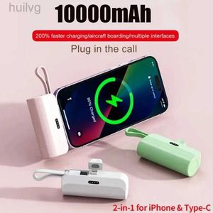 Banki z telefonu komórkowego Mini Power Bank 10000MAH Przenośna ładowarka telefonu komórkowego Zewnętrzna bateria zasilająca wtyczka typu-C dla iPhone'a Samsung Huawei 2443