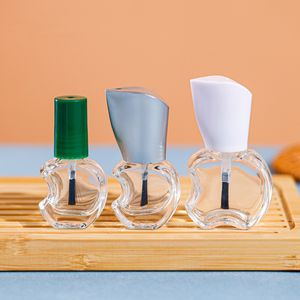 Empty Nail Polish Glass Bottle Clear Portable Nail UV Gel Container Refillable Bottle Square Round Cosmetic Tube