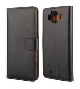 Whole High Quality Genuine Leather Wallet Cover Case For Microsoft Lumia 950 with Book Style Stand and Card Holder Phone Cover1492178