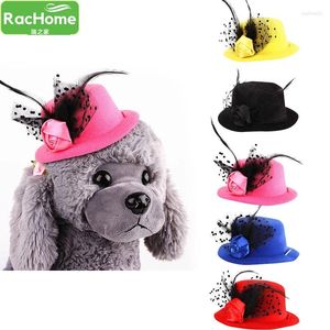Köpek giyim mini sevimli evcil hayvan şapkaları tavuk kuş tüyü kapağı moda dekorasyon üstü köpek stil pograpa sahne dekor şapka
