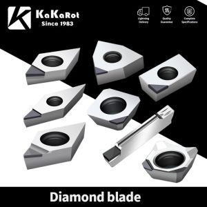 KAKAROT CCGT060202 CCGT060204 Diamond Cutter Insert CCGT 0602PCD Aluminium Turning Tool CNC CBN Turning tokar