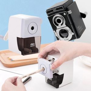 Sharpeners DELI 0610B/0668 Handcranked Pencil Sharpener Manual Rotary Pencil Knife Kids Hand Crank Pencil Cutter School Office Supplies