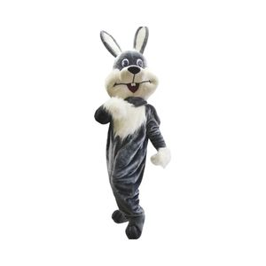 2024 cute dark grey Easter bunny hare rabbit mascot costumes rabbit cosply fancy dresses for school charity college party