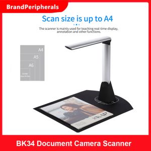 발표자 AIBECY BK34 문서 카메라 스캐너 5 메가 픽셀 HD A4 캡처 크기 LED 조명 소프트웨어 온라인 원격 학습 교육