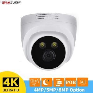 Diğer CCTV Kameralar CCTV Video Gözetleme Kamera POE IP 4K 8MP 5MP NVR H265 SES DOME KULLANIM GECE Vizyonu 48V DC12V Güvenlik Kamer Y240403