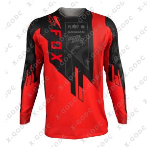 Sets 2023 NOWOŚĆ MOTOCROSS JERSEY MTB Downhill Jeresy Cycling Mountain Bike DH Foxplast Jersey Maillot Ciclismo Hombre Quick Dry Jerseys