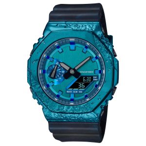Iced Out Watch Digital Sport Quartz Watch Watch World Time Odłączany montaż LED LED Blue Oak Series