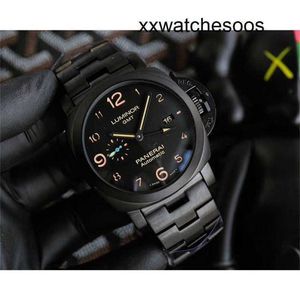 Top Clone Men Sports Watch Panerais Luminor Automatisk rörelse Rörelse Sapphire Mirror Storlek 44mm Steel Watchband 968V