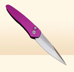 Spezielle Farbe Das PurpleBlack Protech 3407 Pate Folding Messer Flipper Taktische automatische Messer im Freien im Freien UT85 POCKE8486876