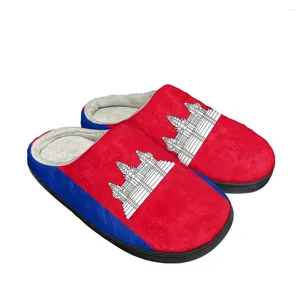 Тапочки Cambodia Flag Fashion Cotlon Custom Mens Womens Sandal