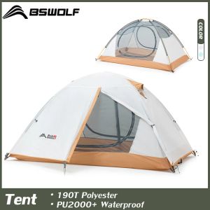 Shelters BSWolf Camping Tent Travel Backpacking 12 Person Tent 4 season Winter Skirt Tent Double Layer Waterproof Portable for Fishing