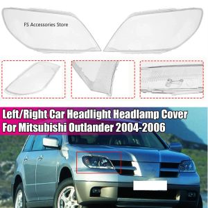 CARRO DE CARRO DE CARRO FRONTLAMPS Lente da tampa do farol para Mitsubishi Outlander 2004 2005 2006 Clear Shell Transparent Lampshade Cover