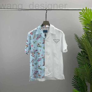 Men's Polos designer 2022 Spring and Summer New High Grade Cotton Printing Short Sleeve Round Neck Panel T-Shirt J6FW