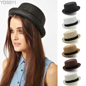 Breda breim hattar hink män str fläsk paj mössa sommar sunhat rodd hatt sjöman strå strand fedora trilby utomhus reser oss storlek 7 1/4 uk l yq240403