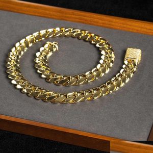 Colares pendentes gargantilhas por atacado 18K Chain de link cubano personalizado 24K Miami 18mm de colar de jóias de entrega de jóias OTR2U