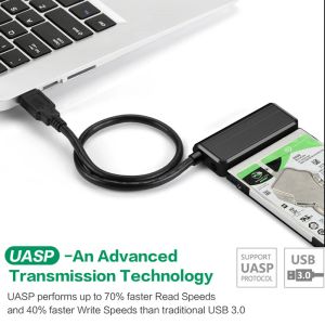 USB SATA 3 Kablo SATA - USB 3.0 Adaptör 5 Gbps Destek 2.5/3.5in Harici SSD HDD Adaptör Sabit Sürücü 3.5 SATA 3 - USB Adapt PC