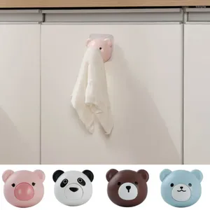 Hooks Plastic Creative Invisible Hook Cute Pig Bear Cartoon infällbart förvaringsställ Panda Stark självhäftande djurhem