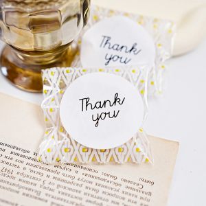 10 Sheets/60Pcs Round Square Thank You Sticker DIY Cards Envelope Dessert Box Beverag Seal Label Stickers Handmade Gift Stickers