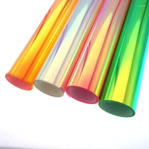 Fensteraufkleber 25x100 cm Laser Symphonie Luminous PU Wärme Übertragung Film Presse Eisen auf T-Shirt HTV-Druckblatt DIY-Kleidung