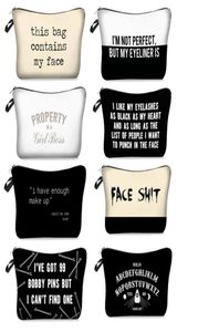 3D Printed Letters Cosmetic Bags Contains My Face Toiletry Bag Girl Women Makeup Pouch Gift 91 G23809589