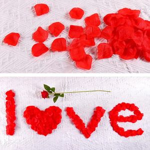 Dekorativa blommor 1000pc/väska falska rosenblad Silk Petal Multicolor Artificial For Valentine's Day Wedding Diy Decoration
