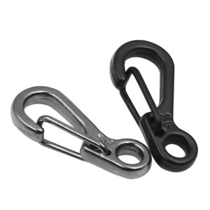 Mini Carabiner Metal Snap Hook Trigger Clasps Clips Climbing Carabiners D Shape Spring Fastener Key Ring EDC Accessory