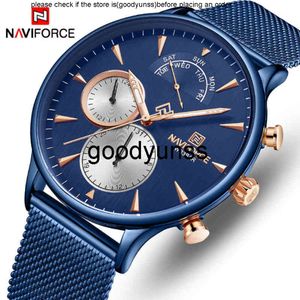 Naviforce Naviforce Men observa a marca Top Brand Quartz Simples Waterspert Wrist Watch Mens Steel Sports Sports Male Relógio Relogio Masculino 210517