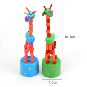 1PC Montessori Toys Educational Wooden Toys for Children Early Learning Exercise Baby Finger Flexible Materials Giraffe Toy Gift