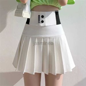 Abiti sexy urbani elastic High Waist A-line Mini gonna della scuola di moda coreana Schema da donna harajuku Lettera stampato Scapa a pieghe estive 2443