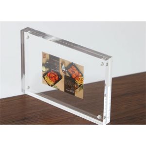 Frame 14.8*21cm A5 Magnetic Acrylic Block Price Tag Business Name Card Display Stand Poster Photo Frame Desk Sign Label Holder Magnet