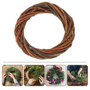 Dekorativa blommor Korgkrans Diy Crafts Wreaths For Christmas Door Hanging Wall Window Holiday Festival Wedding Decoration