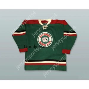 GDSIR Custom Jean Beliveau 9 Le Gros Bill Quebec Aces Dark Green Hockey Jersey New Top ED S-M-L-XL-XXL-3XL-4XL-5XL-6XL