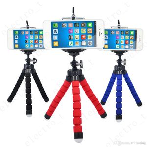 Cep Telefonu Montaj Araba Tutucu Stand Esnek Ahtapot Tripod Braket Monopod Ayarlanabilir Köpük Destek İPhone Samsung Universal Cep Telefonu