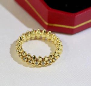Jewelry Luxury Ring Exaggerated Fashion Bullet Head Titanium Micro-inlaid Zircon Creative Designer With box