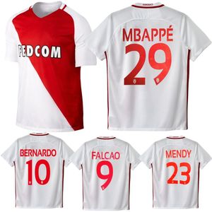 16 17 som Monaco Retro Soccer Jerseys Falcao Old Moutinho Mbappe Maillot de Foot LeMar Bernardo Silva Vintage Classic Football Shirt